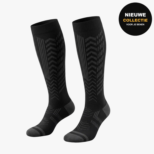 HaltStride compressiesokken, zwart paar