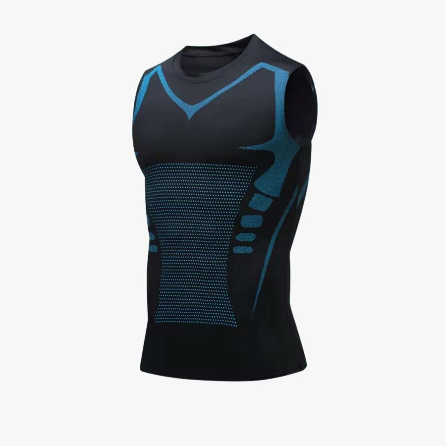 HaltPower compressieshirt voor heren in zwart