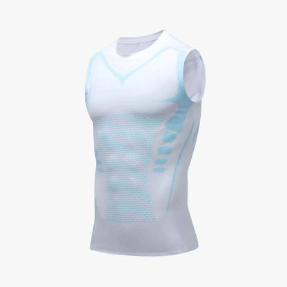HaltPower compressieshirt voor heren in wit