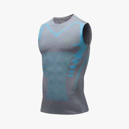 HaltPower compressieshirt voor heren in grijs